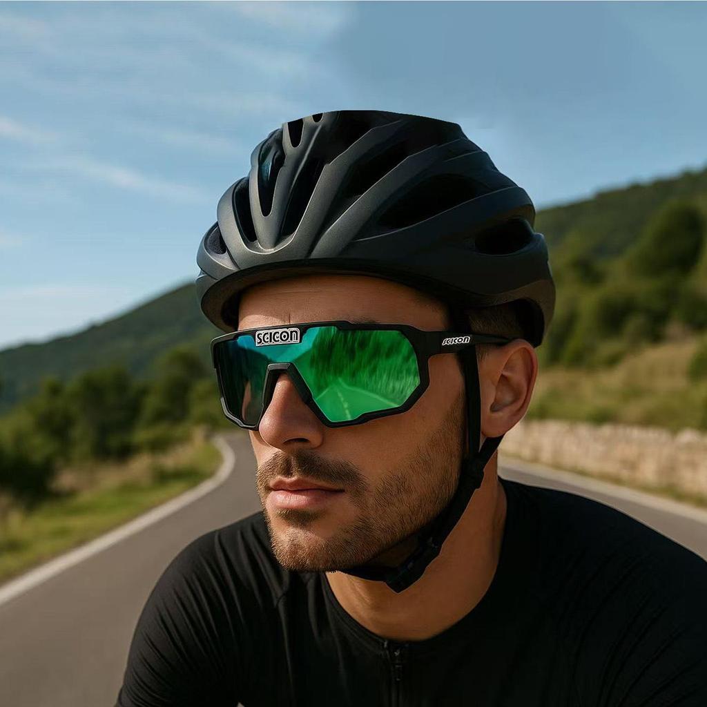 Lunettes de cyclisme polarisées unisexes - Haute définition, Protection solaire coupe-vent pour le vélo