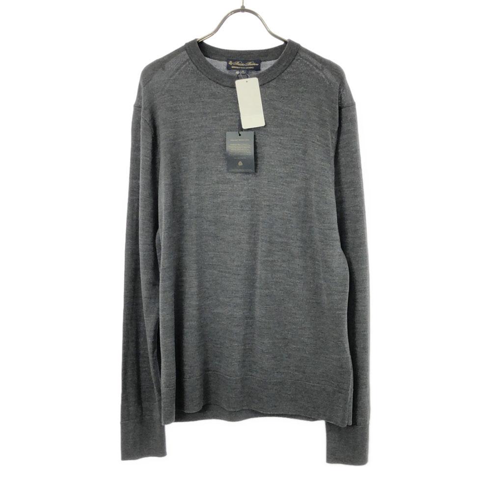 

unused Brooks Brothers wool Long sleeve sweater M gray Tagged knitwear Men s Used