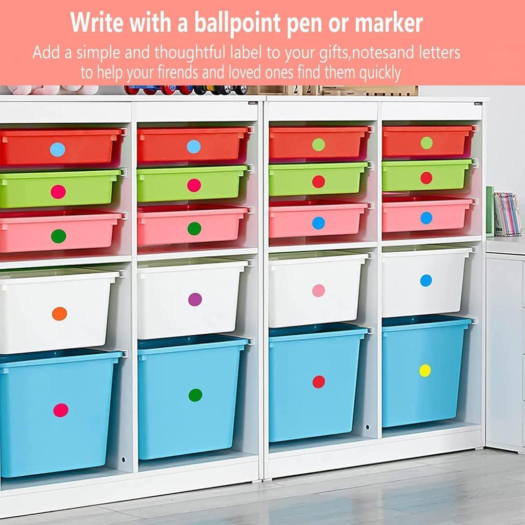 1400 PCS Round Color Coding Labels 20 Sheets Style Colored Dot Stickers Circle Dot Label Sticker for Toddlers Office Student Classroom Papers(10 Colo