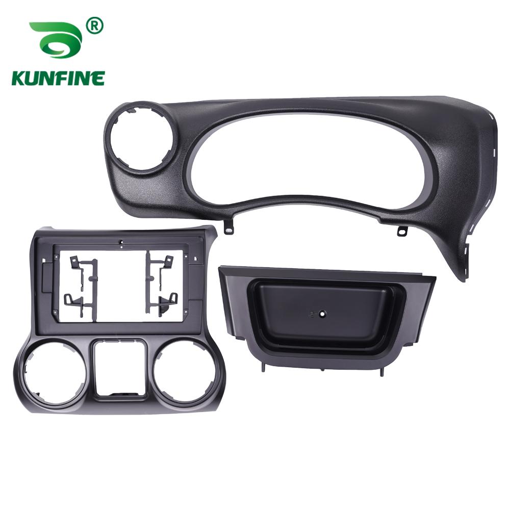 Car GPS Navigation Stereo For Jeep Wrangler 2015 2016 2017 Radio Fascias Panel Frame Fit 2Din 10.1 inch In Dash headunit screen
