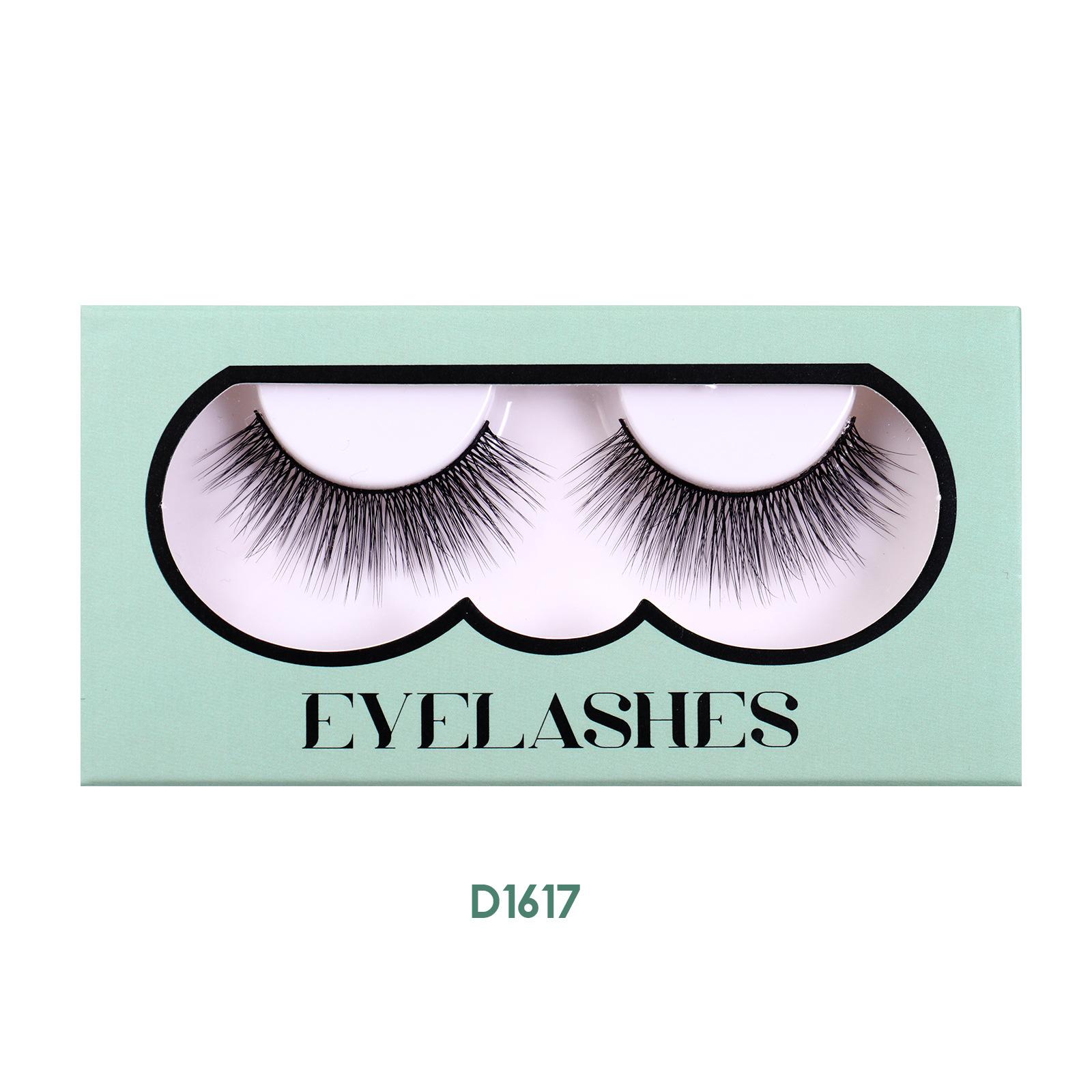 Blue Box 15mm Natural Style 3D Wispy Silk False Eyelashes Vegan Synthetic Hair Faux Mink Lashes Natural&15 mm