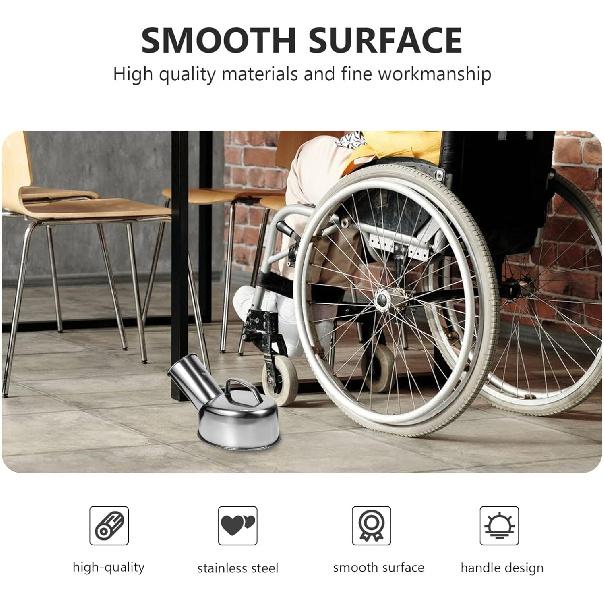 Healifty Urinals for Men Stainless Steel Portable Urine Bottle for Hospital Incontinence Elderly Travel Emergency Urinal Bottle