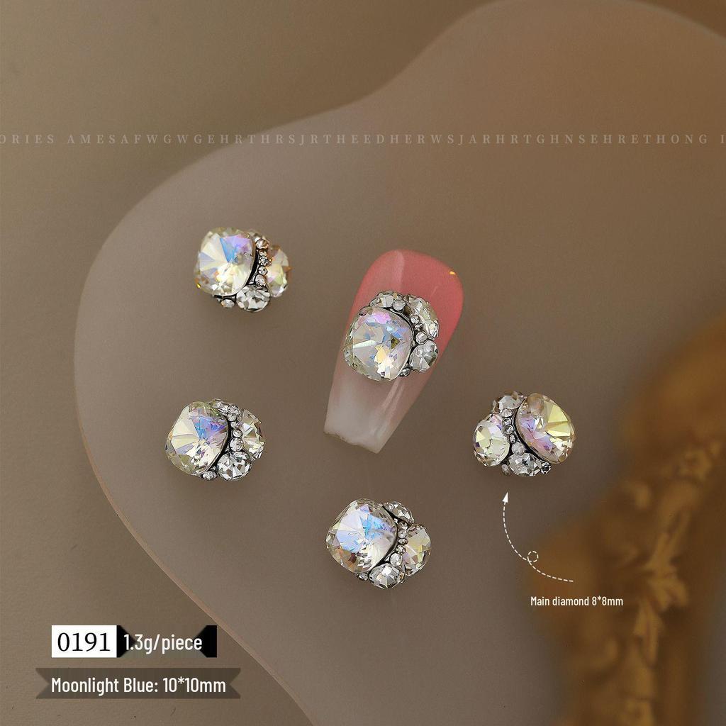 Luxurious Rectangular Crystal & Diamond Nail Art Decorations