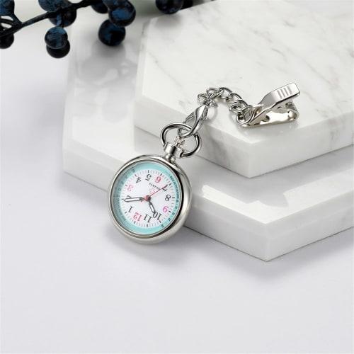Lancardo Nurse Watch, Short Chain Analog Pocket Watch with Clip, Amazon Keychain, Waterproof Nurse Watch with Pulse Rate Tracker, Men's and Women's Po