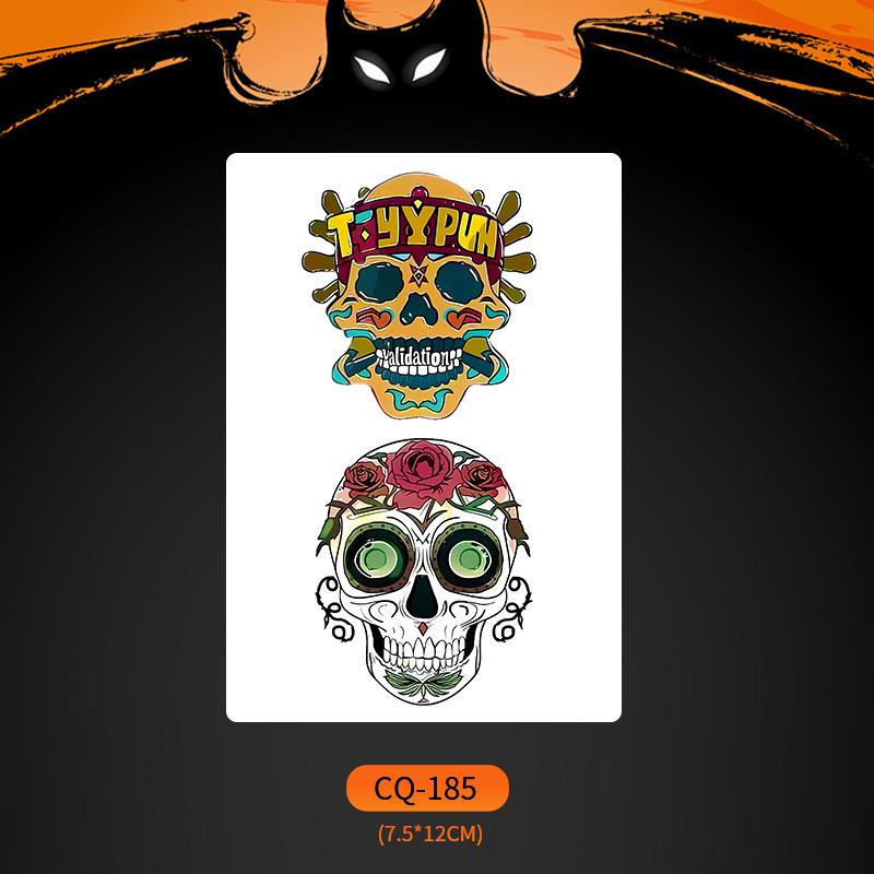 Nuevos Halloween 2024 Pegatinas de Tatuaje de Cara de Boca Grande Aterradoras - Divertido, Impermeable, Maquillaje de Fiesta Colorido