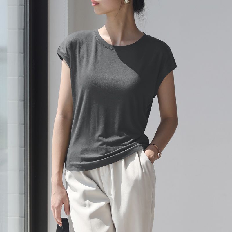 T-Shirt Damen Vielseitig Sommer Lässig Große Größe Locker Rundhals Pullover Kurzärmelige Oberteile