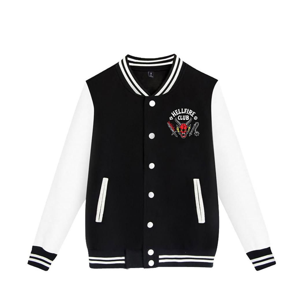 Printed Fashion Loose Casual Jacket Men Women Baseball Long Sleeve Jacket
