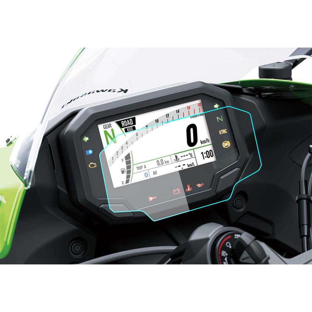 Motorcycle Meter Protective Film, Set of 2 for ZX-25R/SE (2023~) ZX-4R/SE ZX-4RR (2024~) ZX-6R (2024~) ZX-10R (2021~) Meter Protection Film