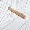 Natural Wood Bird Perch Stand with Hemp Rope for Parrot Cage - Durable Claw Grinding Toy & Comfortable Resting Spot for Parrots and Small Birds