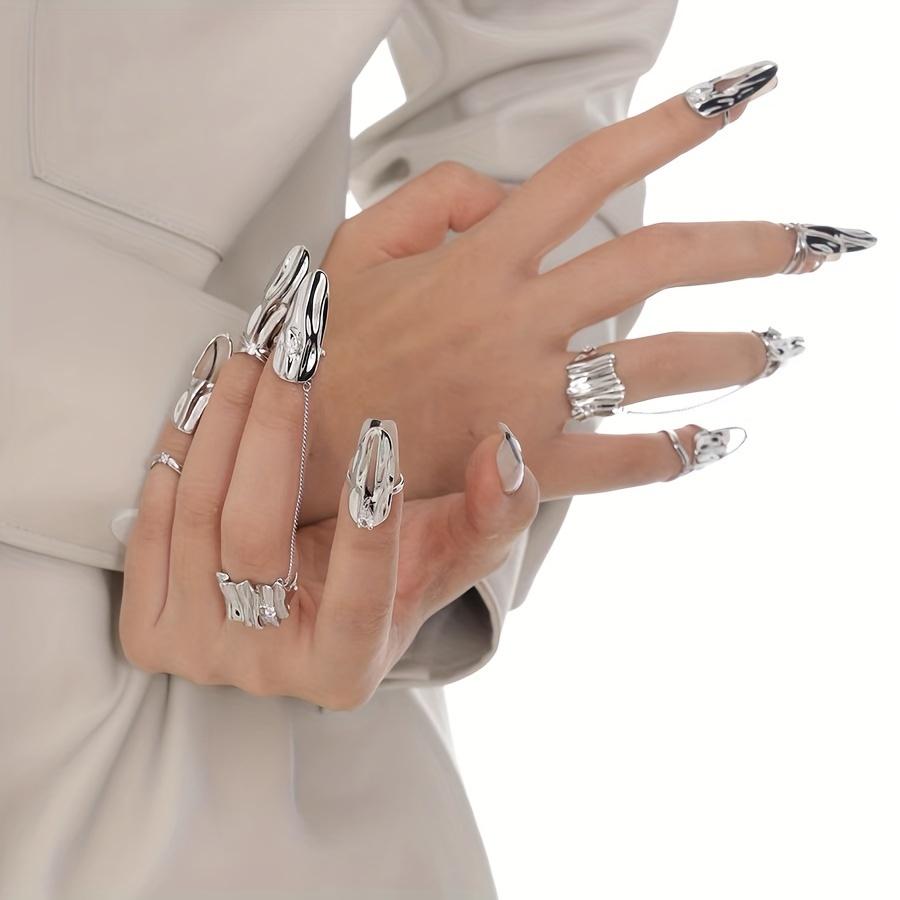 Manicure Open Rings Punk Metal Style Cool Focus Unique Ring Gift New Way of Manicure