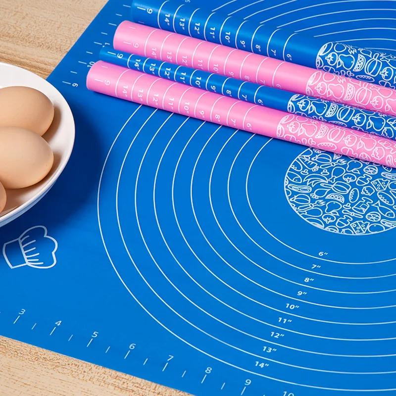 70/64/40Cm Silicone Kneading Dough Mat Nonstick Cookie Cake Baking Mat Fondant Pizza Biscuit Rolling Pad Paste Flour Table Sheet