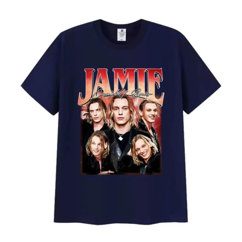 Jamie Campbell Bower Maglietta Grafica Vintage Unisex Moda Gotica T-shirt Oversize Alta Qualità Cotone Puro T-shirt Streetwear