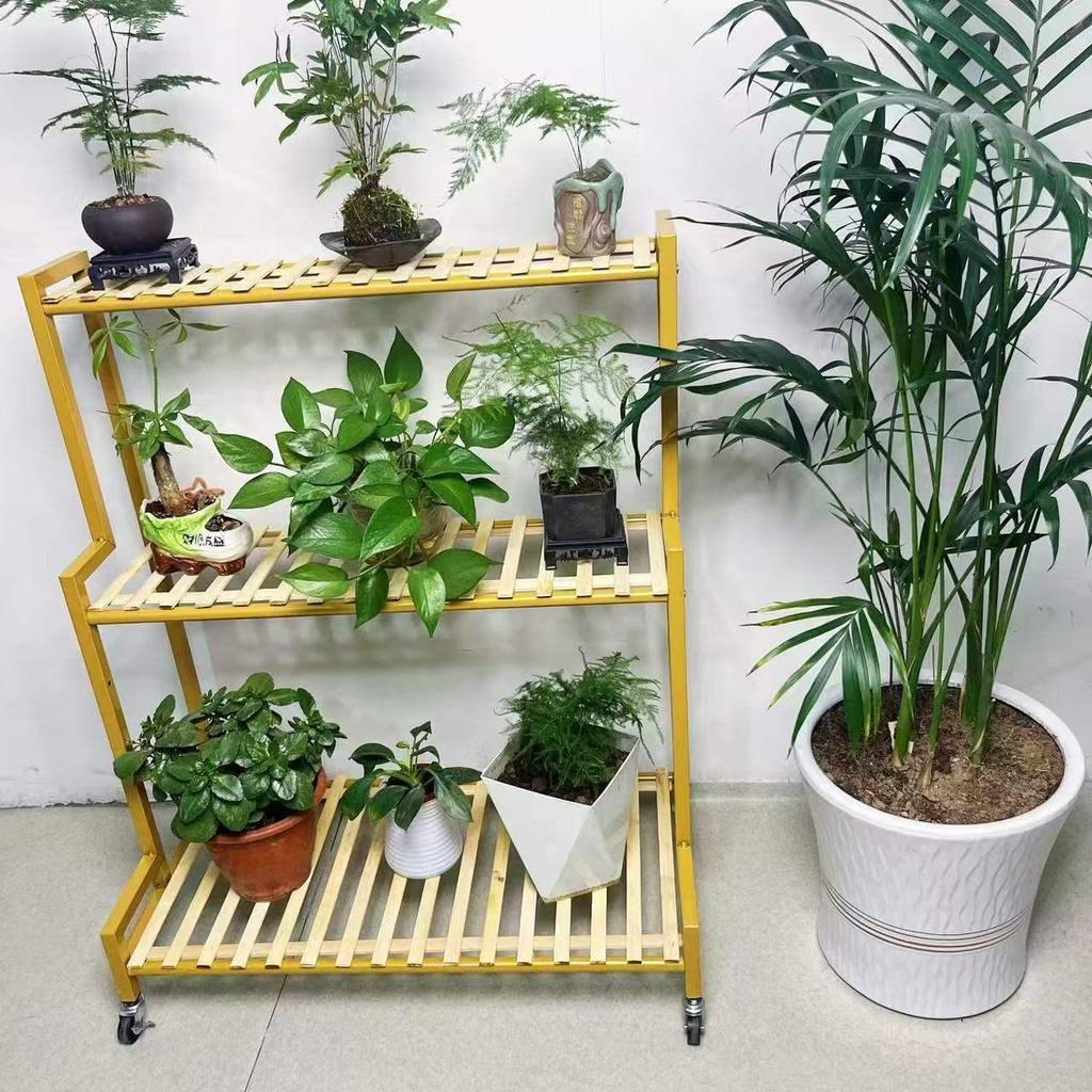 2025 Beweglicher Mehrschichtiger Blumenständer mit Rädern für Wohnzimmer und Balkon