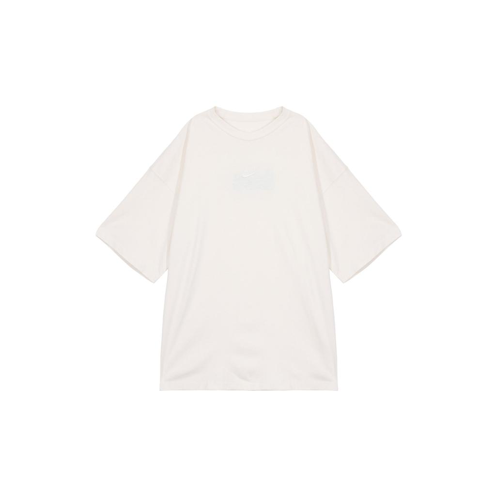 Nike Sportswear Solid Logo Loose Fit Crew Neck T-Shirt Men Tops Phantom White FB9767-030