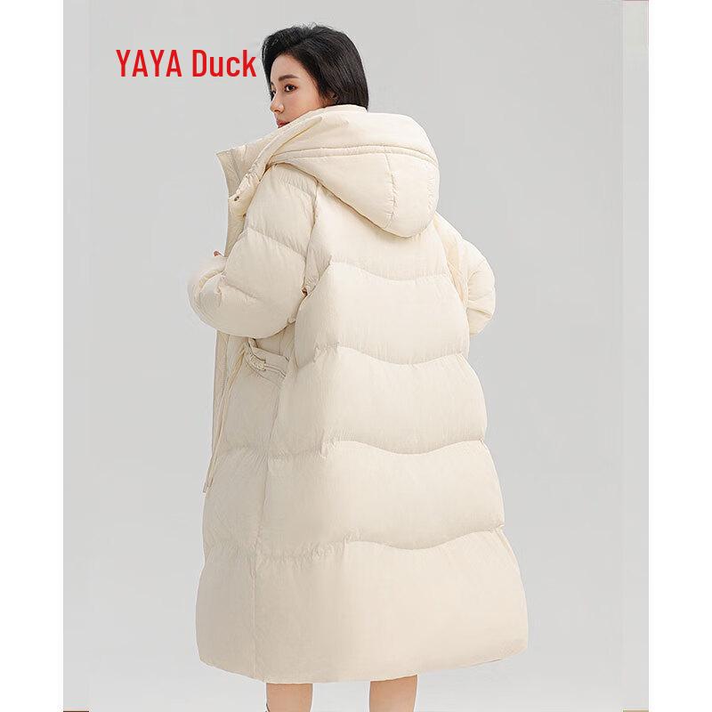 YAYA Women's Long Loose-Fit Down Jacket