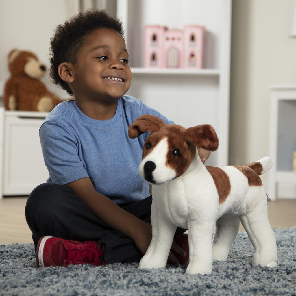 Melissa & Doug Giant Jack Russell Terrier - Lifelike Plush Dog (Over 12" Tall)