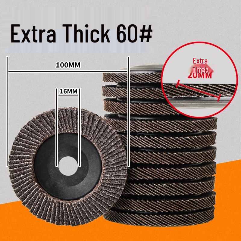 Yi Feng Thickened Stainless Steel Flap Disc, Angle Grinder Polishing Disc for Woodworking, 100 Grit Sandpaper Flap Wheel.