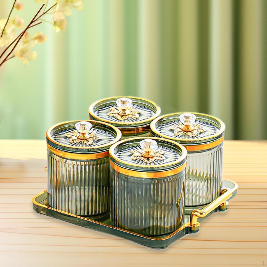 Dried Fruit Plate Airtight Pantry Jar Food Storage Box Kitchen Round Sealed Container