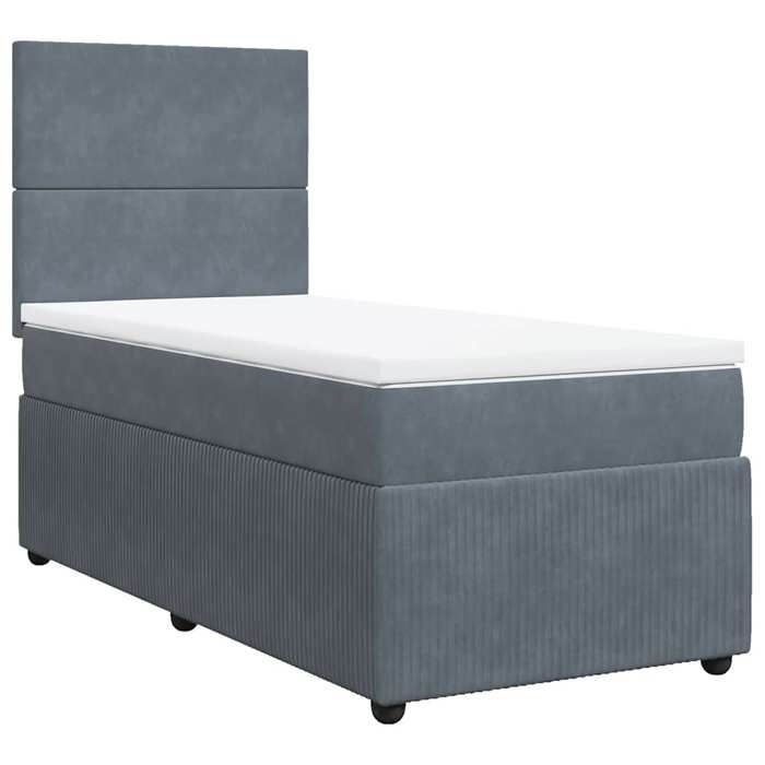 Maison Exclusive - Bettlattenrost mit Matratze Dunkelgrau 100x200 cm