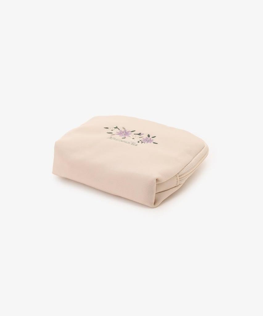 Afternoon Tea Living Pouch Flower Embroidered Tissue JQ54, Case, White/Ivory