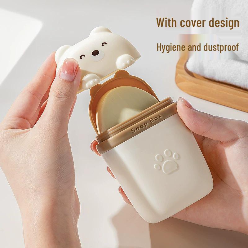 Creative Portable Travel Soap Dish with Lid and Drainage