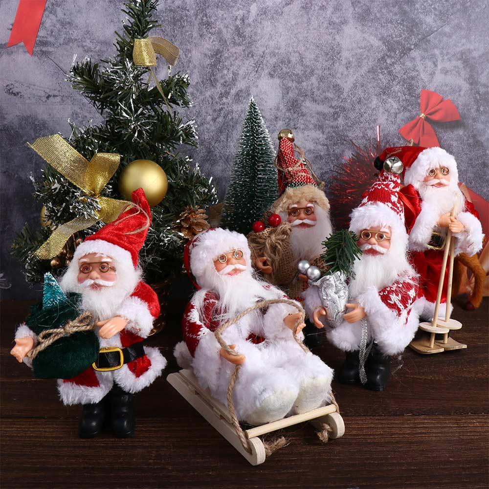 Tischdeko Kindergeschenk Figur Weihnachtsmann Puppe Weihnachtsdekorationen Hängeanhänger Weihnachtsmann Figur