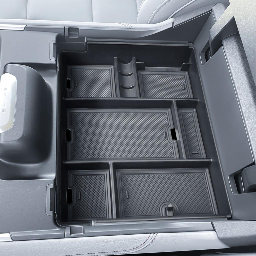 Center Console Organizer Tray for 2025 Ford Expedition Interior Phone Coin Holder Armrest Storage Box Insert Car Box Accessories