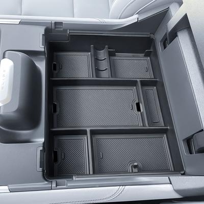 HGWEI Para Ford Expedition 2025 Organizador de Consola Central Caja de Almacenamiento para Reposabrazos Bandeja Portamonedas y Teléfono para Coche Accesorios de Caja
