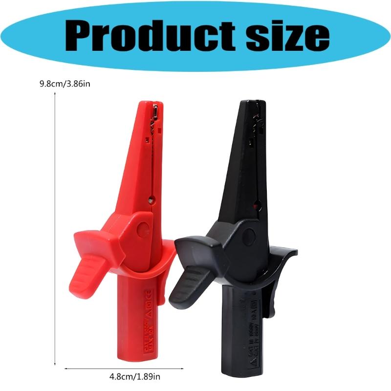 Insulated Test Clamp Alligators Clips Large Size Connectors Terminals 4Mm Banana Probe Clip Multimeter Accessories