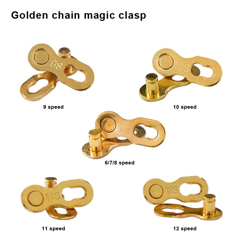 100 Pairs Bicycle Chain Link Connector Joints Magic Buttons Bike Quick Joint Magic Buckle For 6/7/8/ 9 10 11 12 Speed Chain