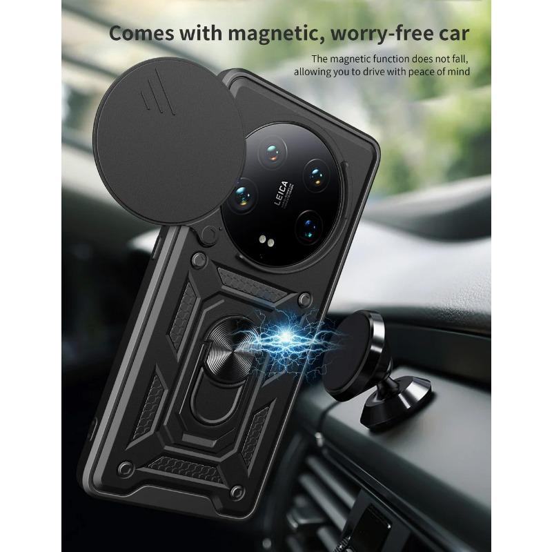 Camera Protect Case for Xiaomi 14 Ultra Mi 13 Ultra Xiaomi Redmi A3 Armor Hybrid Ring Back Cover