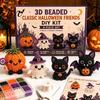 Parent Child Interactive Activity 3D Beaded DIY Kit, Lifelike Christmas Animal Beading Craft Set, Set for Kids Handmade Easy Embroidery Kit And Adults