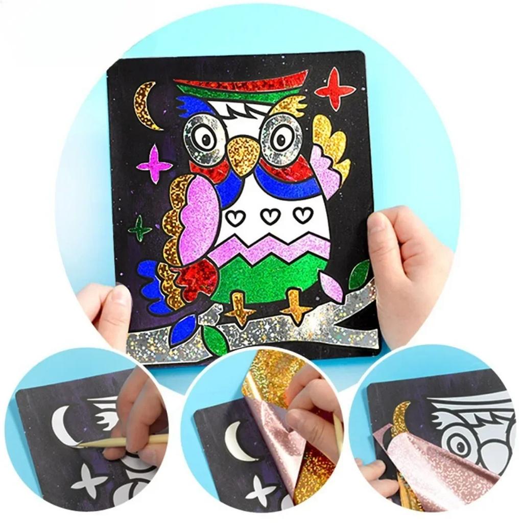 Cartoon Magical Transfer Painting Crafts For Kids Arts And Crafts Toys Children Creative Educational Learning DIY Drawing Toys