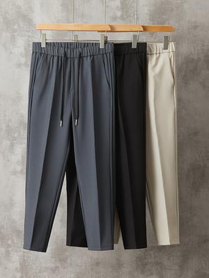 Frühling und Sommer neue lässige Hosen Herren Koreanische Version Fallgefühl Jungen Neun-Punkt Anzugshose Mode Kordelzug Anzugshose