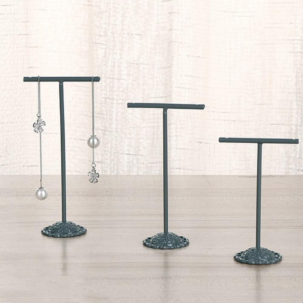 3Pcs/Set T-Shaped Earrings Display Stand Hanging Necklace Organizer Rack  Counter