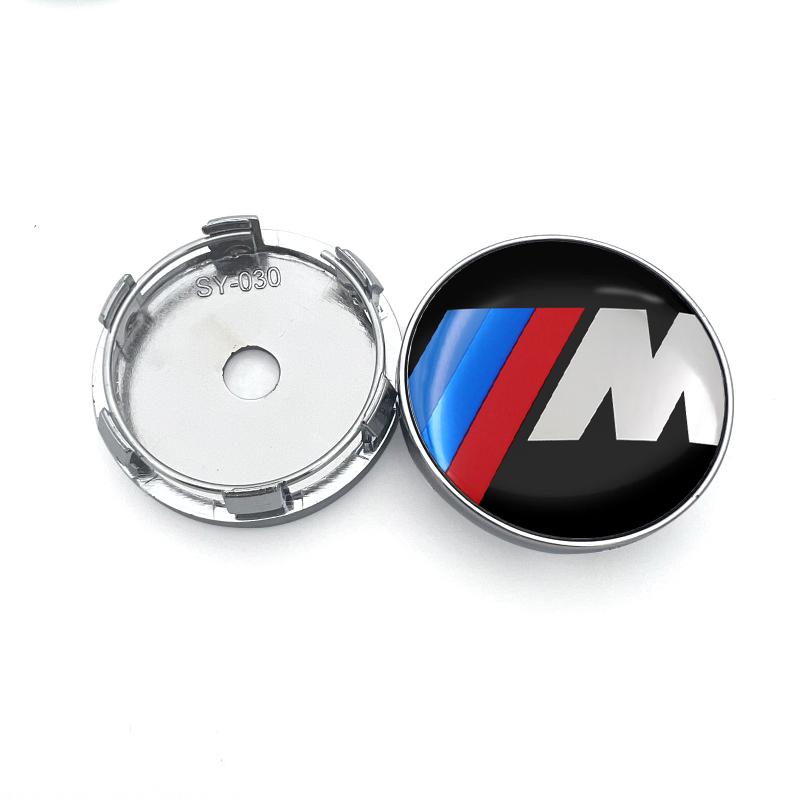 4PCS 60mm M LOGO Emblem Car Rim Cover Decal Tire Wheel Center Hub Cap Cover Auto Accessories for BMW X1 X3 X4 X5 E46 E90 F20 E60 E39 F10 M2 M3 M5