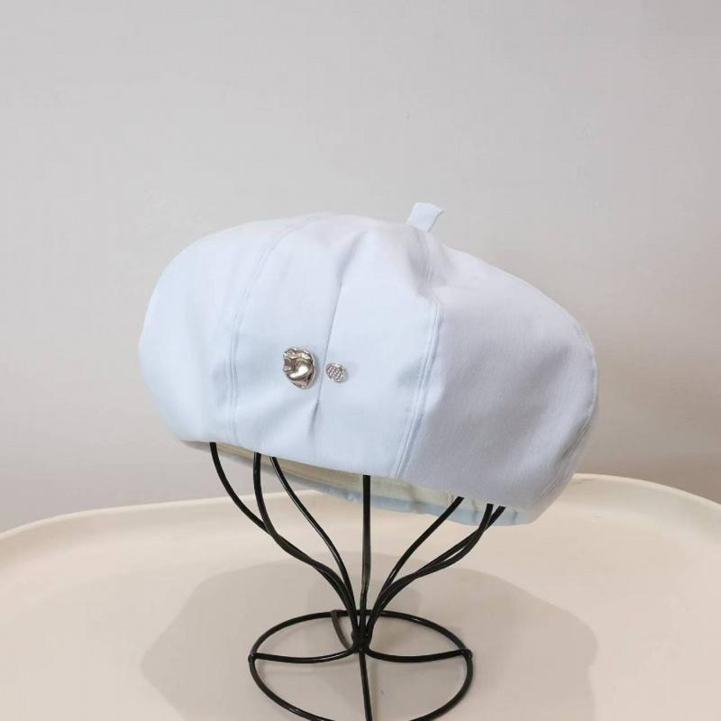 New Simple Beret Hat Women Spring Summer Fashion All-Match Face Slimming Painter Hat Pumpkin Cap