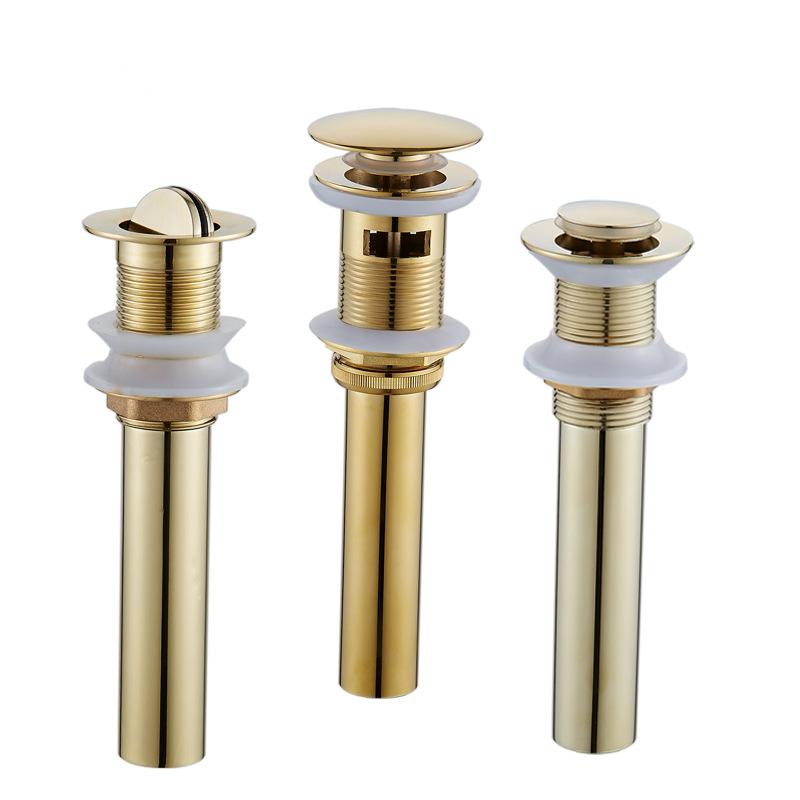 Bathroom Lavatory Vessel Vanity Sink Drain Stopper Bathroom Pop up Drain Brass