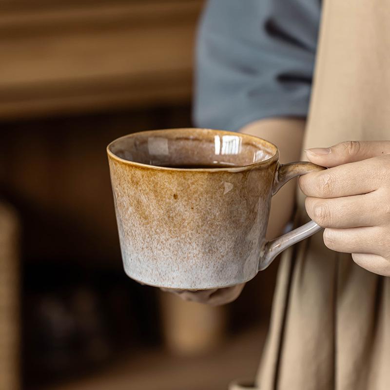 Retro Kiln-changed Glazed Mug Japanese Ceramic Cup Ceramic Coffee Cups Drinkware Personalized Gift Original Mugs Cup for Tea Bar