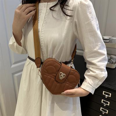 New Design Sense Rhombus Fashion Trend Sweet Girl Love Chain Shoulder Crossbody Women's Bag