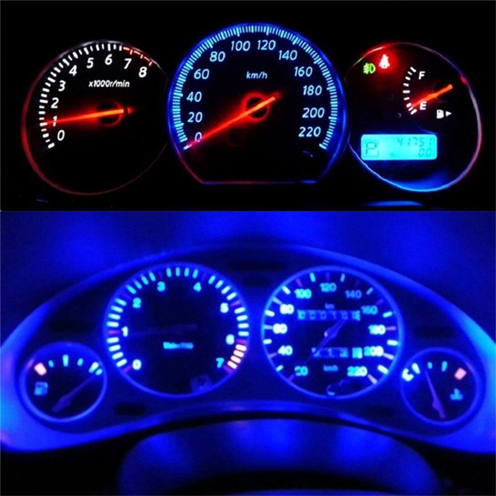 50Pcs T5 5050 1SMD LED Indicator Gauge Dashboard Dash Side Lights Bulbs 5 Colors