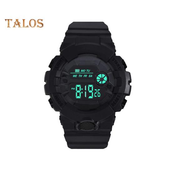 

Светодиодные электронные часы, водонепроницаемые, противоскользящие, регулируемый ремешок, круглый циферблат, детские, студенческие, повседневные, спортивные, цифровые наручные часы, подарок на день рождения чёрный