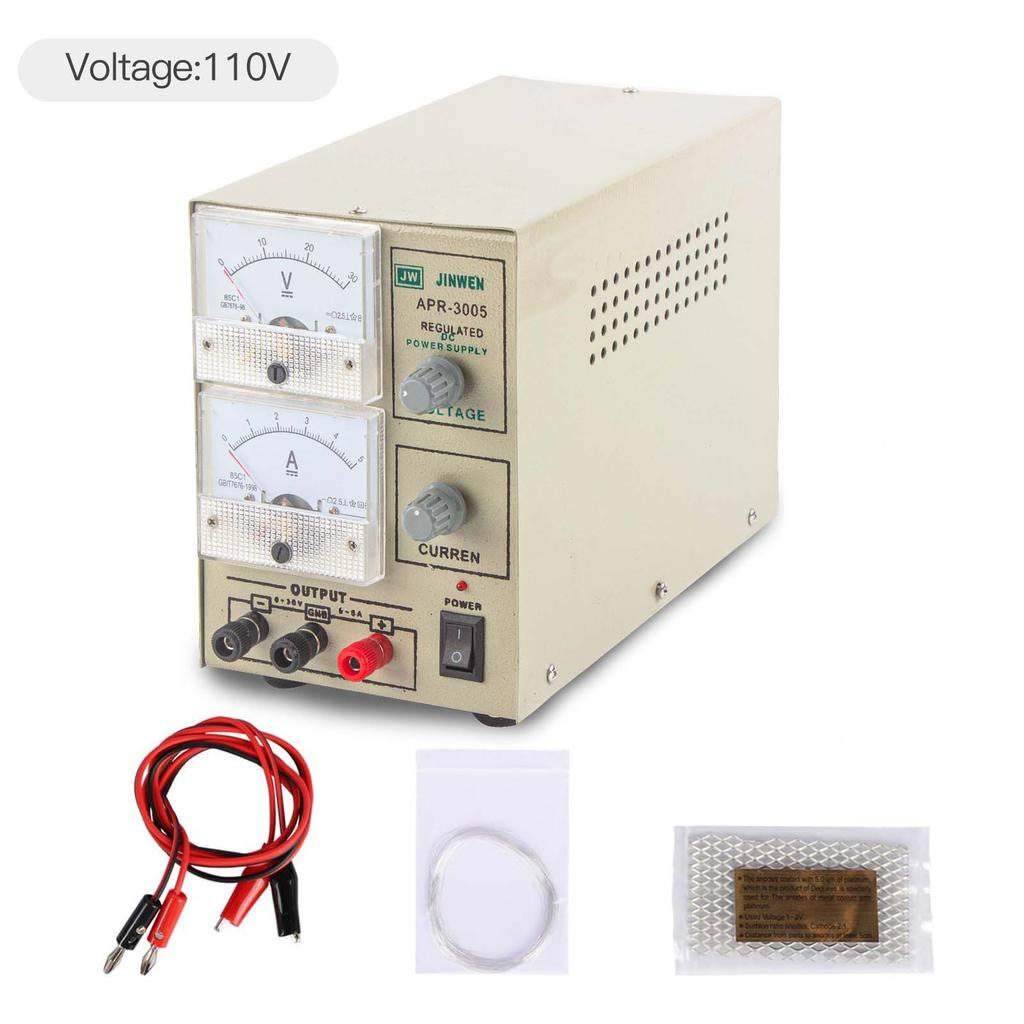 Portable Jewelry Gold & Silver Plating Kit APR-3005, Mini Electroplating Machine with Rhodium Plating Accessories for Jewelry Making