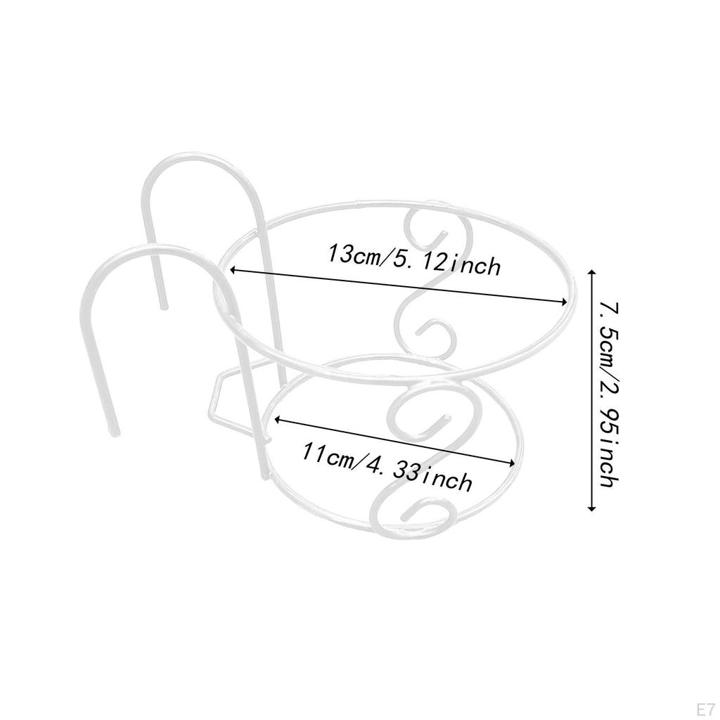 Hanging Planters Basket Metal Pot Plant Holder with Hook Over The Rail Flower