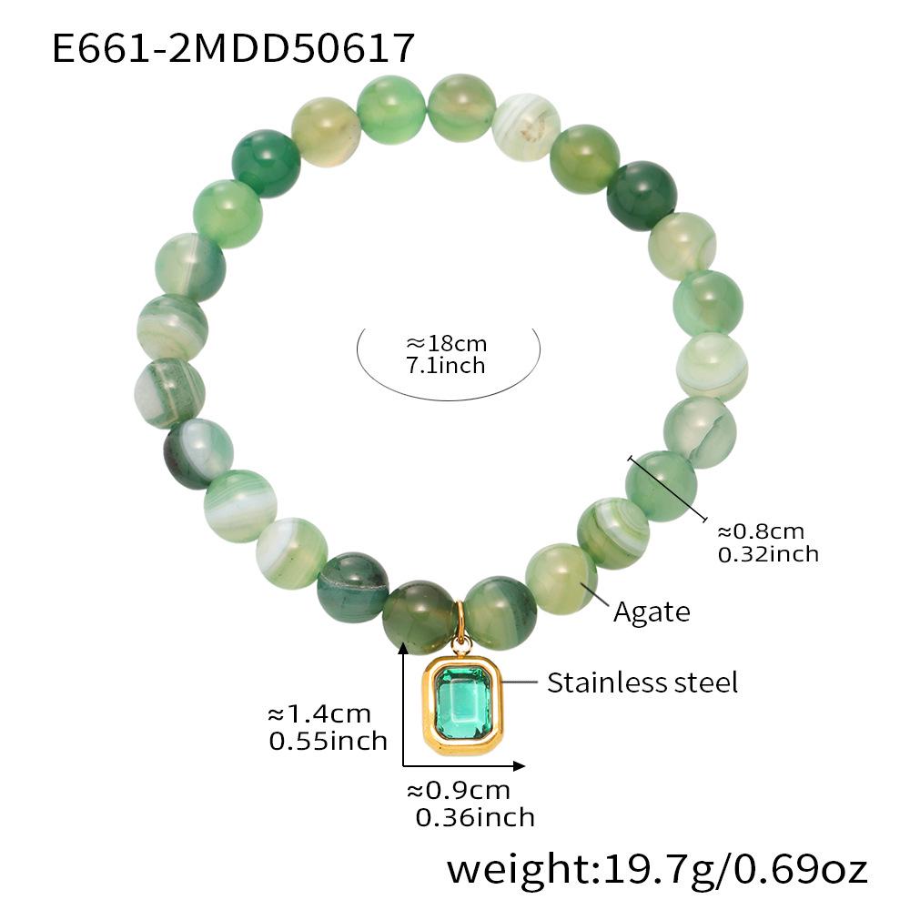 Chinese Style Handmade Agate Beaded Bracelet for Women