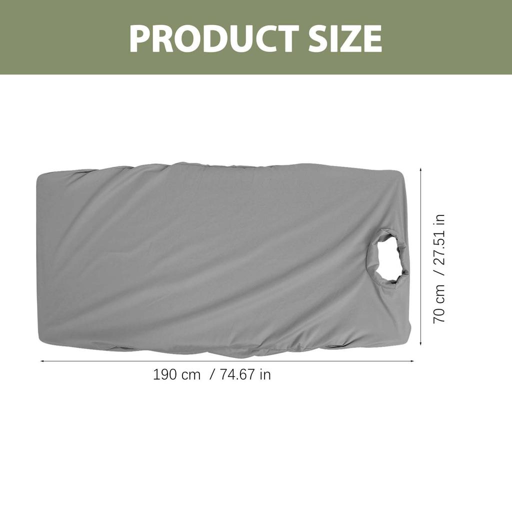 Massage Bed Cover Professional Soft Breathable Washable Knitted Cotton Spa Couch Sheet Face Hole Comfortable Table Cover