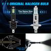 2Pcs H1 LED Headlight Bulbs Canbus 25000LM 50W 1:1 Mini Wireless Light With Fan H1 Turbo Lamps Car Headlamp Plug&Play 6500K White 12V