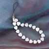 Love Heart Shell Beaded Key Chain Mobile Phone Lanyard Phone Strap Mobile Phone Chain Phone Charm