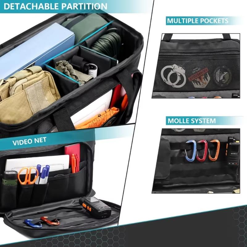 Pohodlná rukojeť Úložná taška na nářadí Silná polstrovaná základna Snadno přenosný kufřík na nářadí Černá barva Voděodolná taška na nářadí