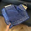 Spring, summer and autumn new high-end printing neck small square scarf women's cashew flower headscarf commuter accessories silk scarf neck scarf